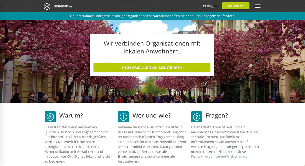 Screenshot: nebenan.de