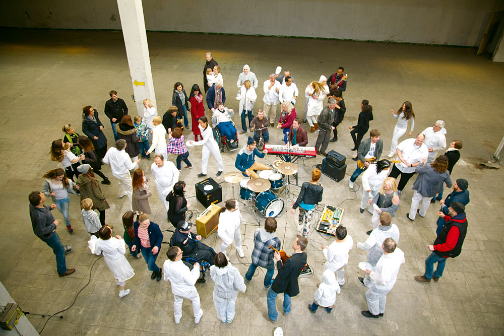 Musikvideodreh zu „AndersSein vereint – Inklusionssong für Deutschland“, Foto: Tom Roeler